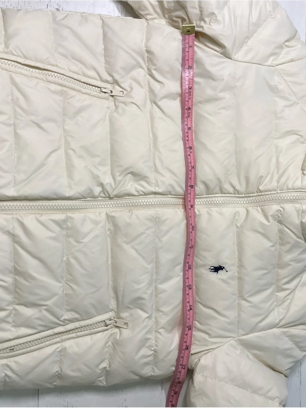 Polo Ralph Lauren Cortina Cream Quilted Puffer Jacket NWT M
